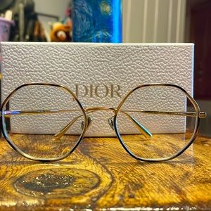 Tortoise/Pink CUTTEE Dior metal glasses